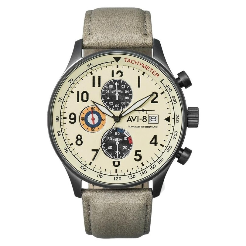 AVI-8 - HAWKER HURRICANE AV-4011-0C (Seiko VD57 Mekanizmalı) Erkek Kol Saati