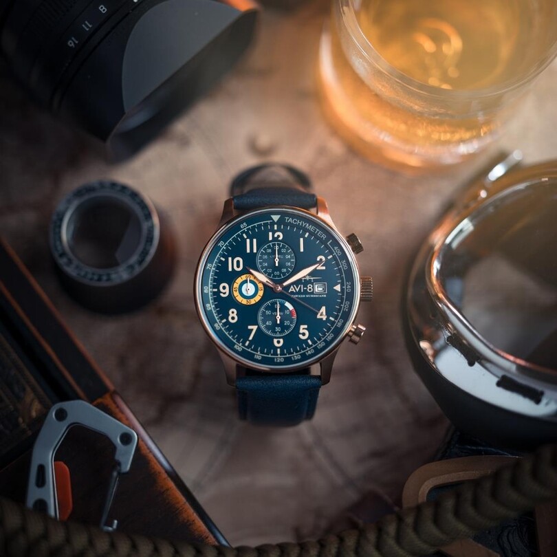 HAWKER HURRICANE AV-4011-0Q (Seiko VD57 Mekanizmalı) Erkek Kol Saati - Thumbnail