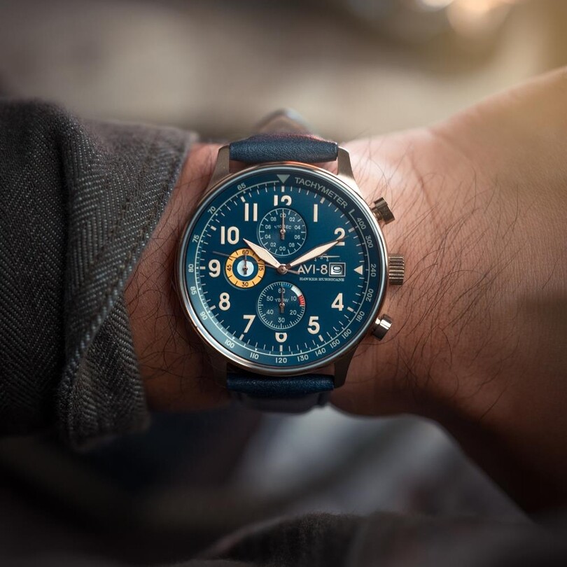 HAWKER HURRICANE AV-4011-0Q (Seiko VD57 Mekanizmalı) Erkek Kol Saati - Thumbnail