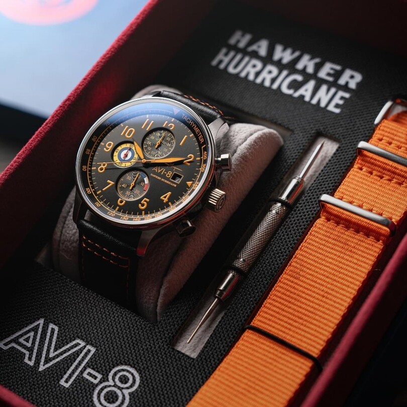 HAWKER HURRICANE AV-4011-0Y (Seiko VD57 Mekanizmalı) Erkek Kol Saati - Thumbnail