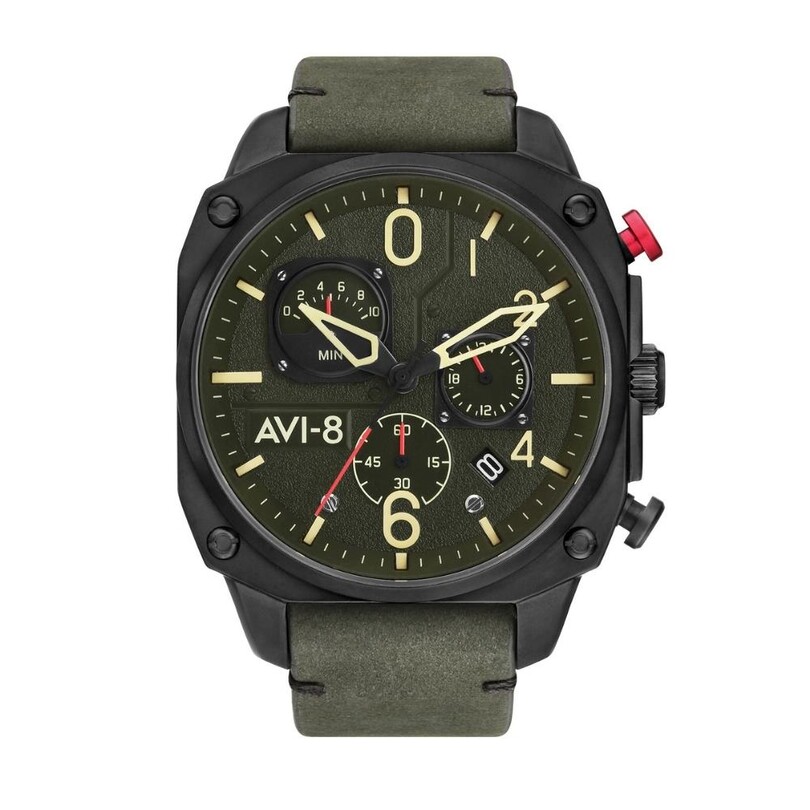 AVI-8 - HAWKER HUNTER AV-4052-08 (Seiko VR3GA Mekanizmalı) Erkek Kol Saati