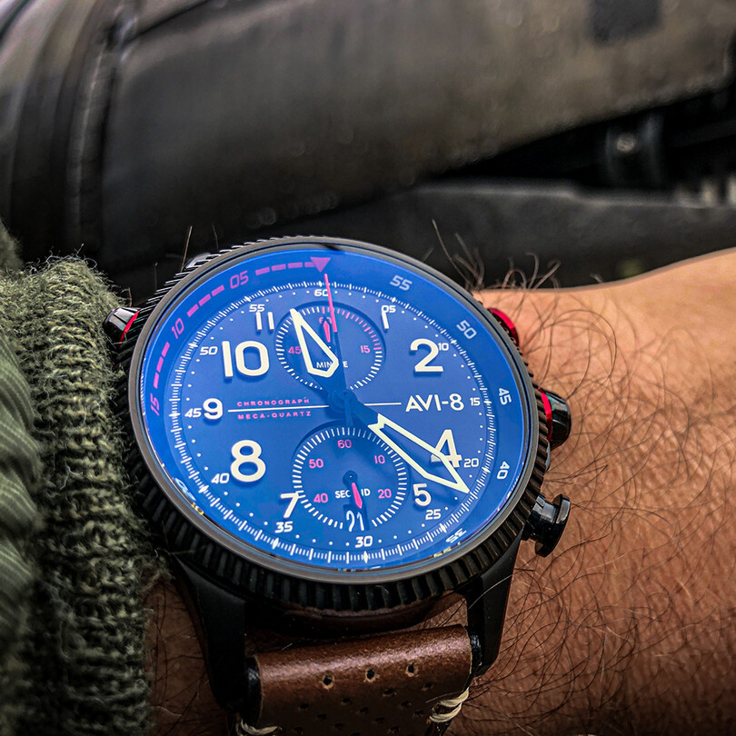 HAWKER HUNTER DUKE AV-4080-04 (Seiko VK61 Mekanizmalı) Erkek Kol Saati - Thumbnail