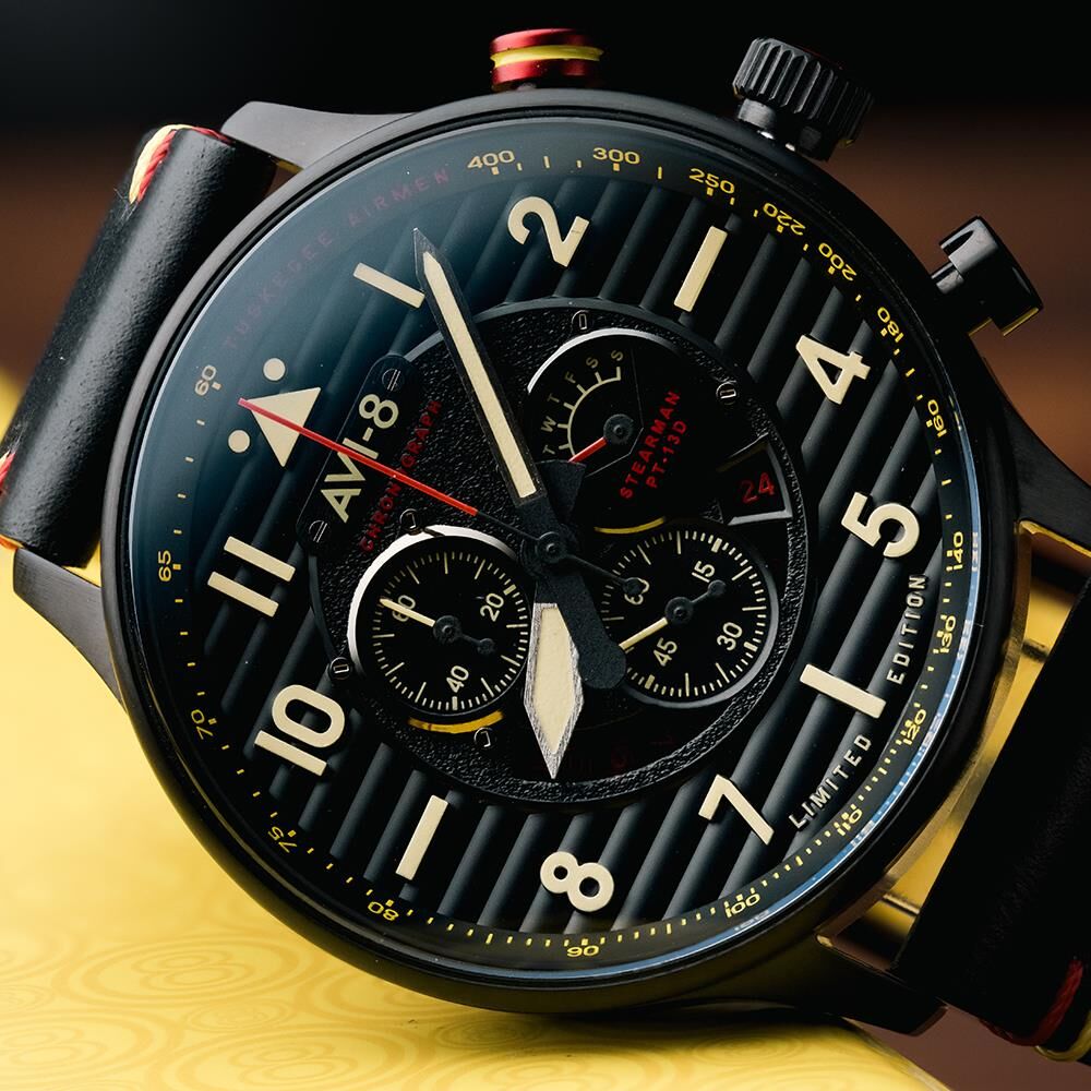 FLYBOY SPIRIT OF TUSKEGEE LIMITED EDITION AV-4109-01 (Seiko FS60 Mekanizmalı) Erkek Kol Saati