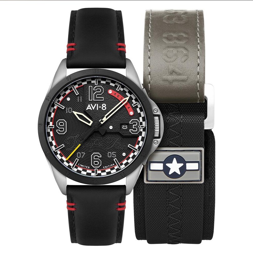 P-51 MUSTANG TWILIGHT TEAR OTOMATİK LIMITED EDITION AV-4111-01 (Seiko NH35 Mekanizmalı) Erkek Kol Saati - Thumbnail