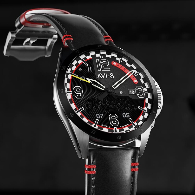 P-51 MUSTANG TWILIGHT TEAR OTOMATİK LIMITED EDITION AV-4111-01 (Seiko NH35 Mekanizmalı) Erkek Kol Saati - Thumbnail