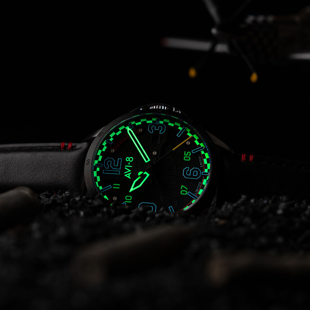 P-51 MUSTANG TWILIGHT TEAR OTOMATİK LIMITED EDITION AV-4111-01 (Seiko NH35 Mekanizmalı) Erkek Kol Saati