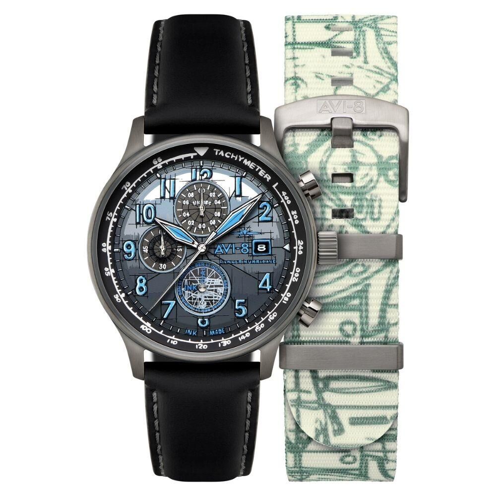 HAWKER HURRICANE INKDIAL CHRONOGRAPH LIMITED EDITION AV-4123-01 (Seiko VD57 Mekanizmalı) Erkek Kol Saati