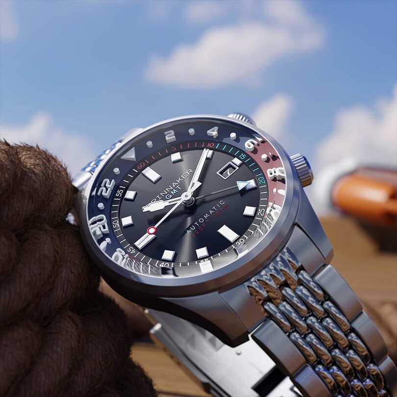 BRADNER GMT SP-5121-55 Otomatik (Seiko NH34 Mekanizmalı) Erkek Kol Saati - Thumbnail