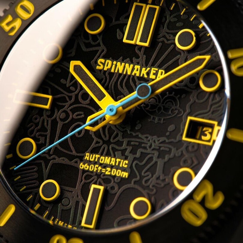 HULL DIVER SpongeBob SquarePants Limited Edition Otomatik SP-5147-01 (Seiko NH35 Mekanizmalı) Erkek Kol Saati - Thumbnail